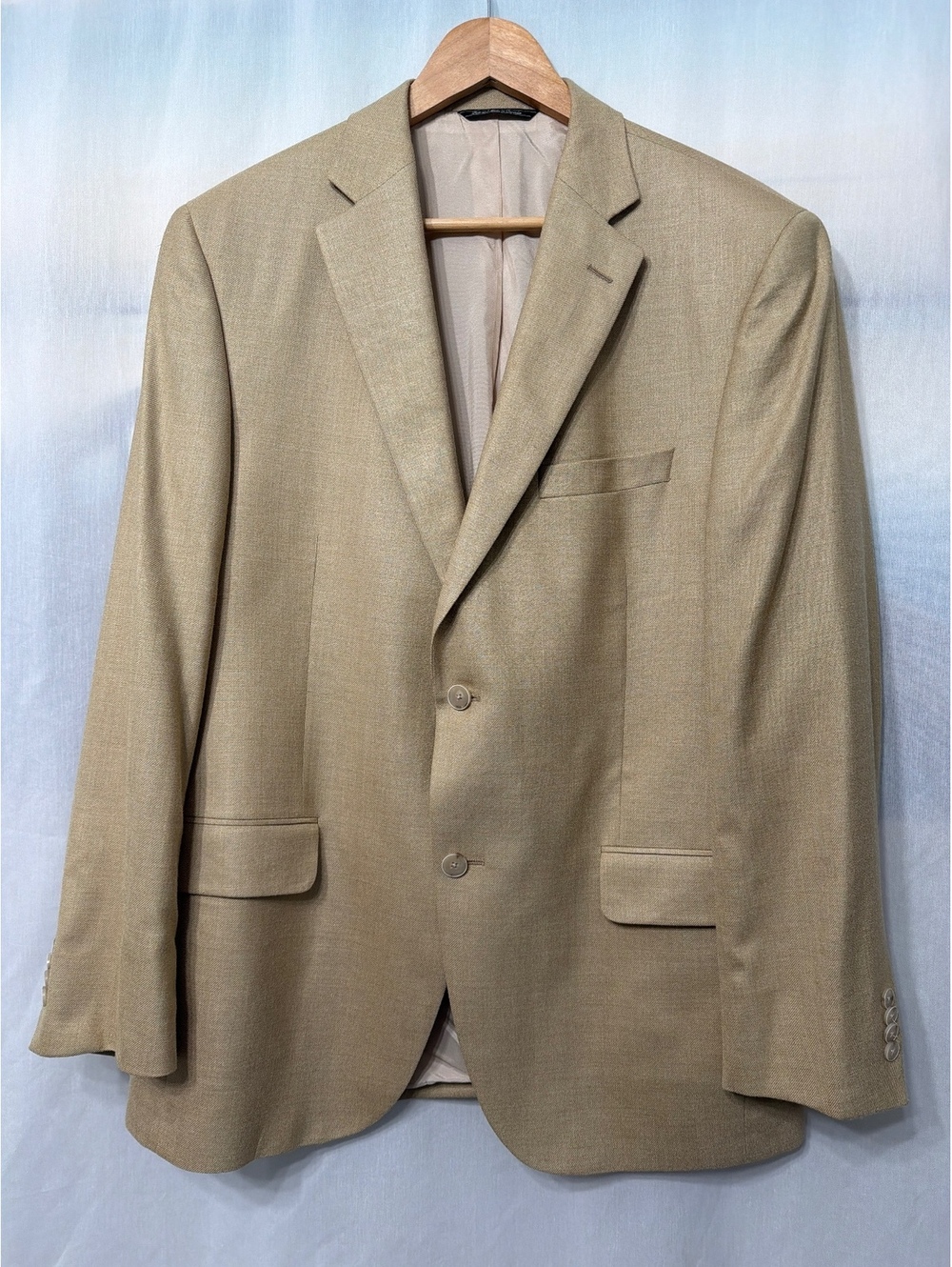Black Brown 1826 Silk Wool Linen Beige Tan Blazer 42R